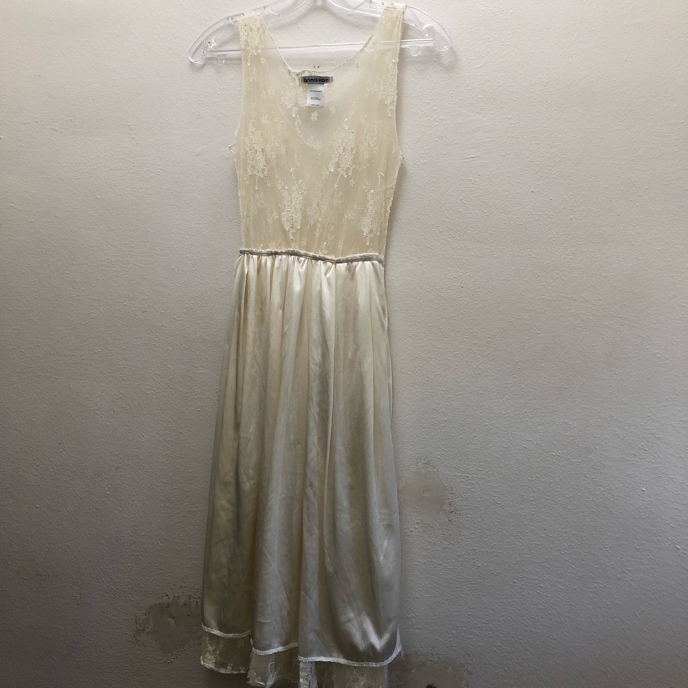 Anna-Kaci Sleeveless Lace Dress Women's Size S Cream - Picture 8 of 10